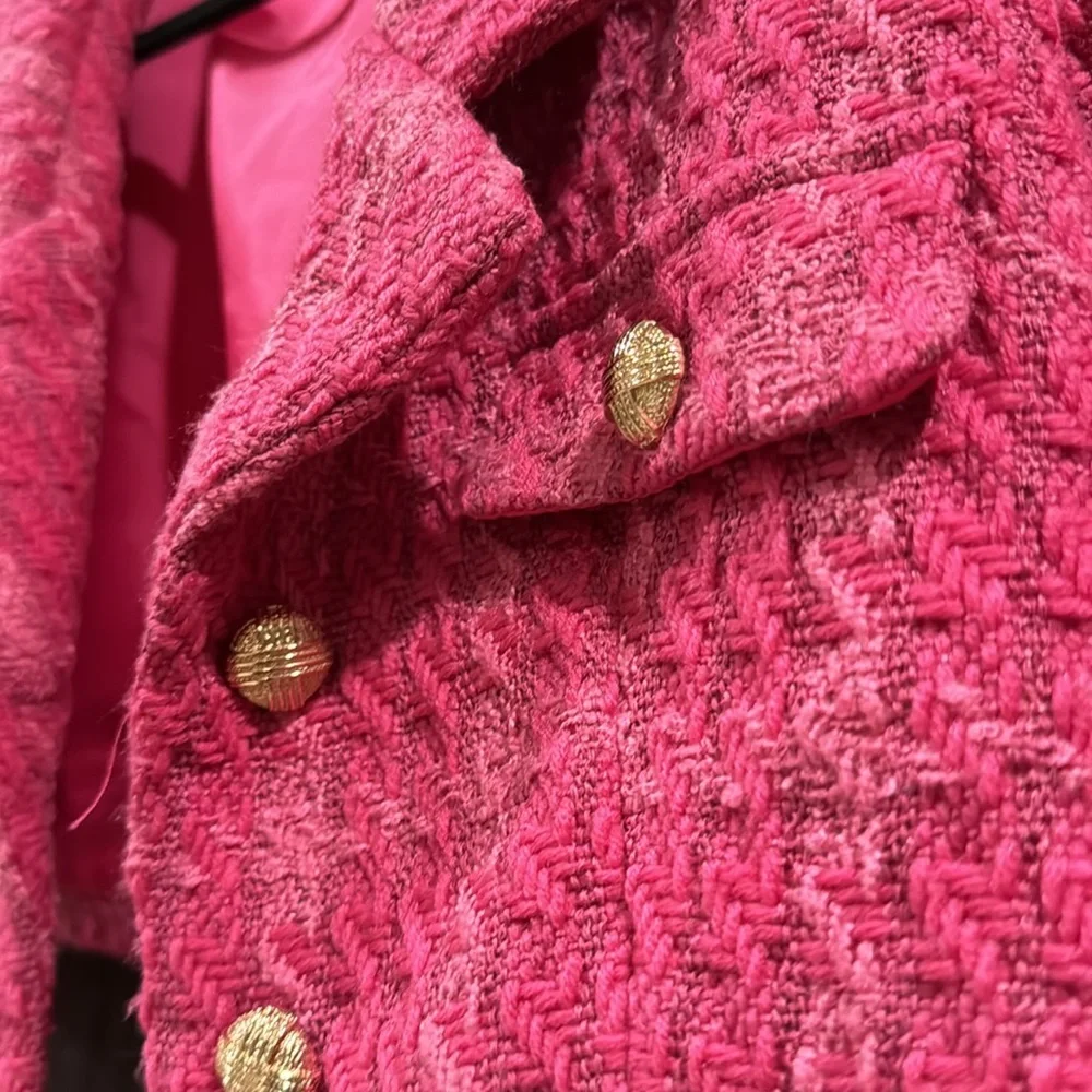Cider hot pink cropped coat - Picture 2 of 3